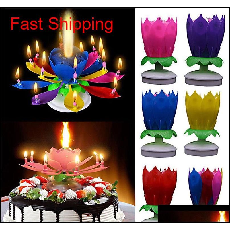Acheter Musical Anniversaire Bougie Anniversaire Gateau Dopper Decoration Magique Lotus Fleur Bougies Fleur De Fleur Fipac Fipos De 0 77 Du Yummy Shop Fr Dhgate Com