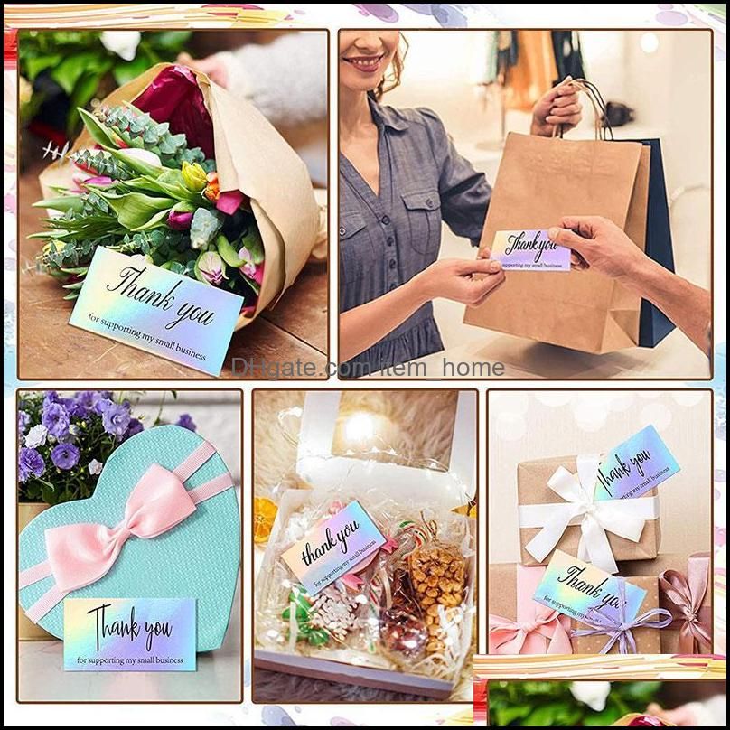 Greeting Cards 30/50Pcs Kraft Paper Card Thank You For Your Order Store Business Tags Small Shop Gift DIY Crafts Decoration