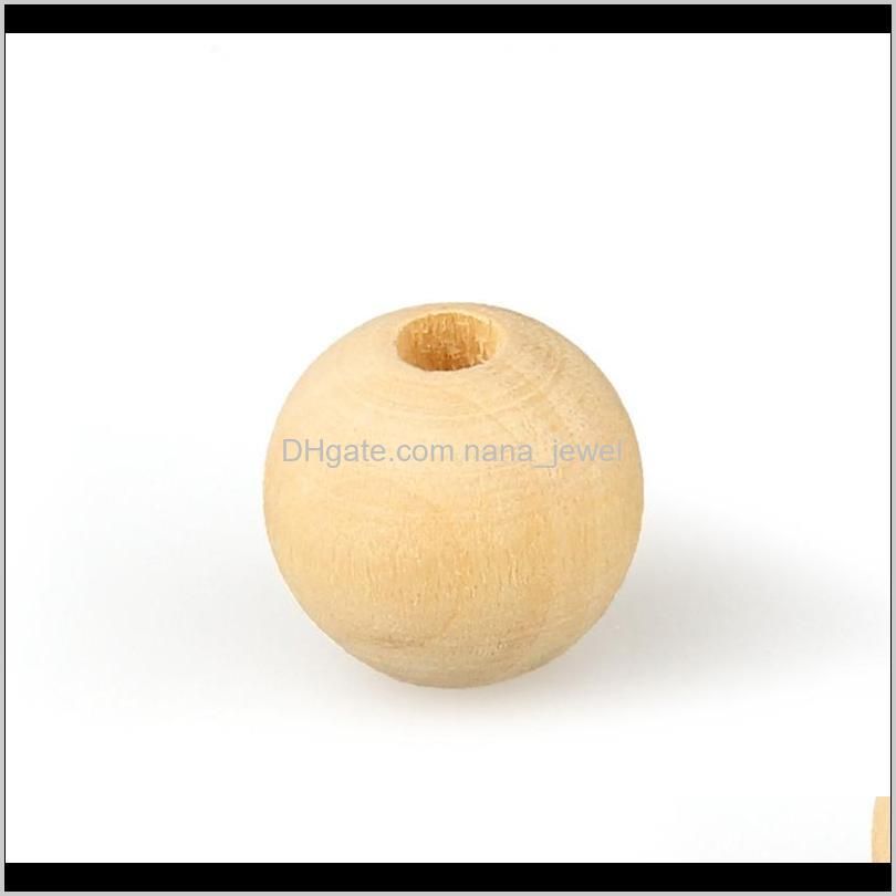 natural wood color round wooden beads 20mm 15mm 12mm 10mm high quality lead- wooden beads diy jewelry accessories wholesale