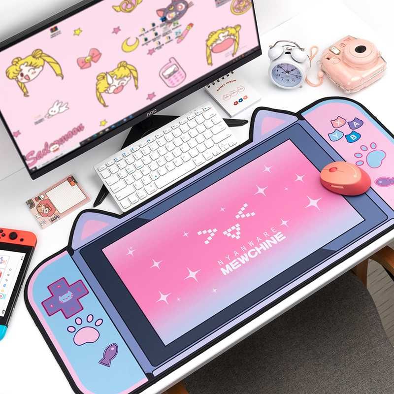 Mouse Pads & Wrist Rests DATA FROG Cute Cat Ear Big Pad Computer Keyboard Desk Mat Large Gamer