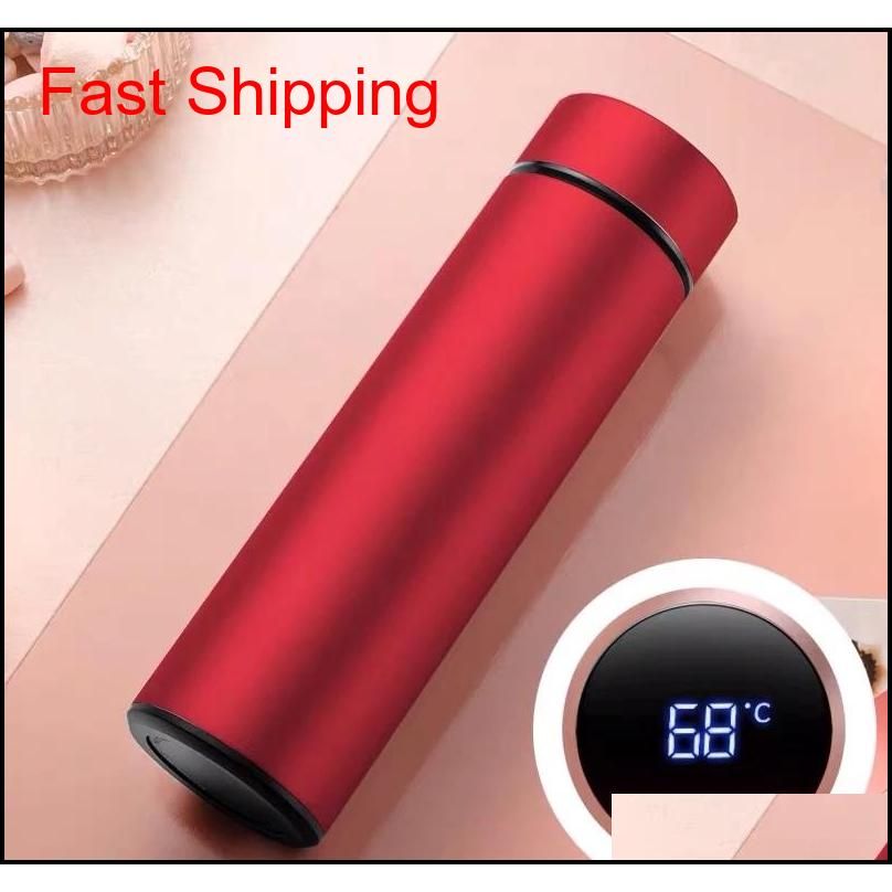 smart thermos bottle 500ml vacuum flasks led digital temperature display stainless steel insulation mugs intelligent thermo cups
