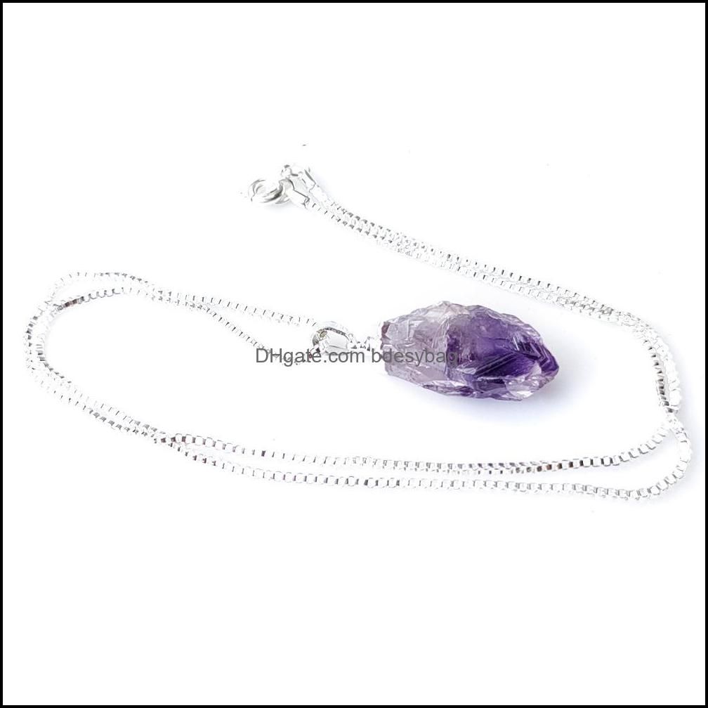 Crystal Pendant Necklace for Women Fashion Purple Jewelry