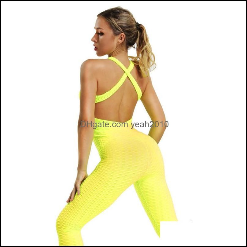 Sports Jumpsuit Yoga Jumpsuit Fitness Sport Suit Women Tracksuit Yoga Set Backless Gym Running Set Sport Wear Women Clothing
