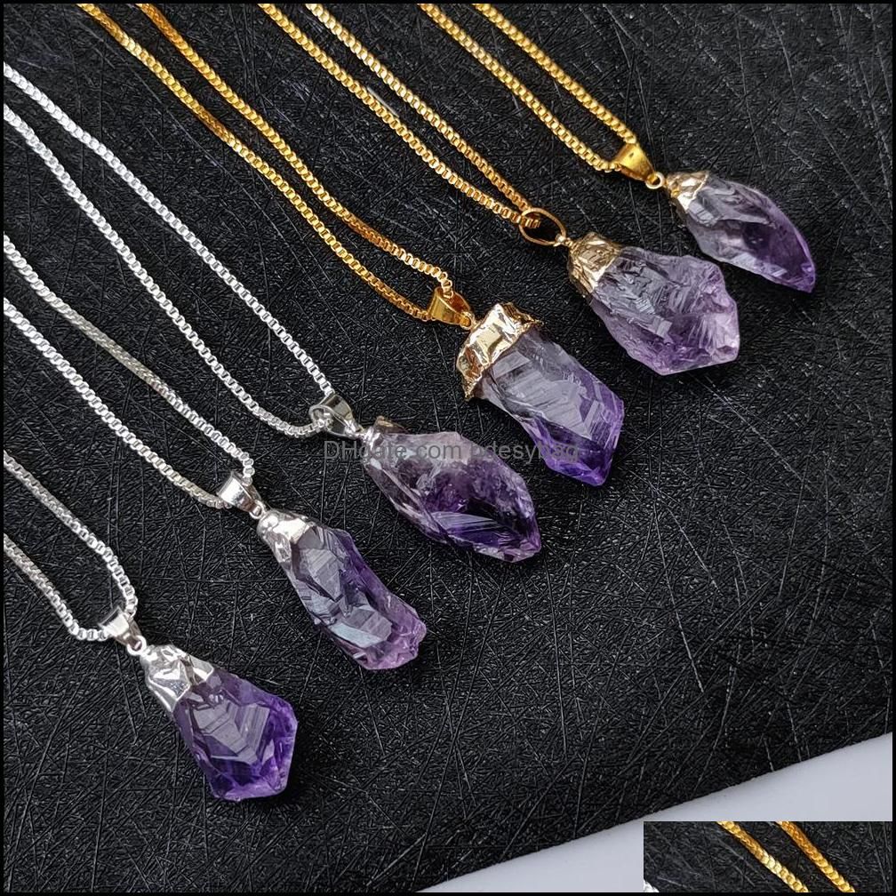 Crystal Pendant Necklace for Women Fashion Purple Jewelry