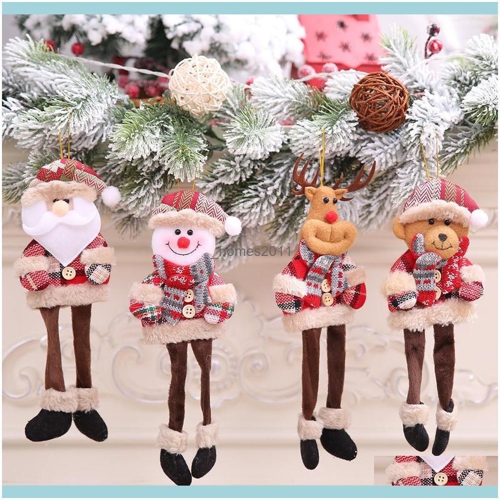 2021 Christmas Decorations Christmas-Tree Pendant Doll Plaid Hanging Legs Old Man