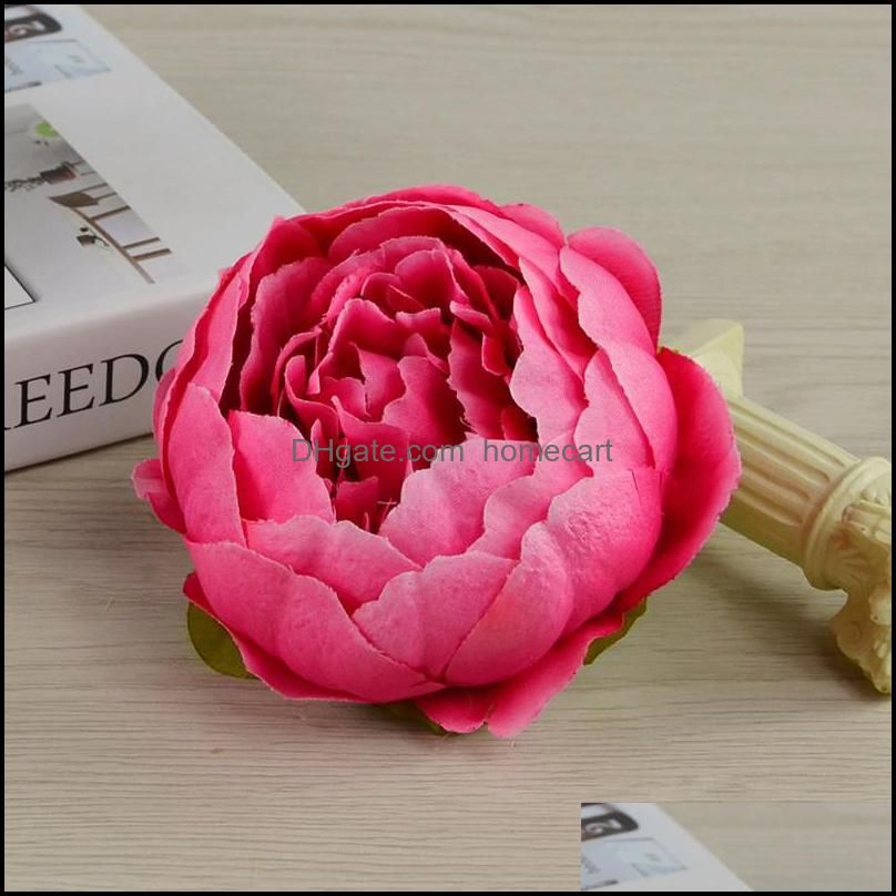 10pcs/bag Artificial Flowers For Wedding Decorations Silk Peony Flower Heads Party Decoration Flower Wall Wedding Backdrop White Peony