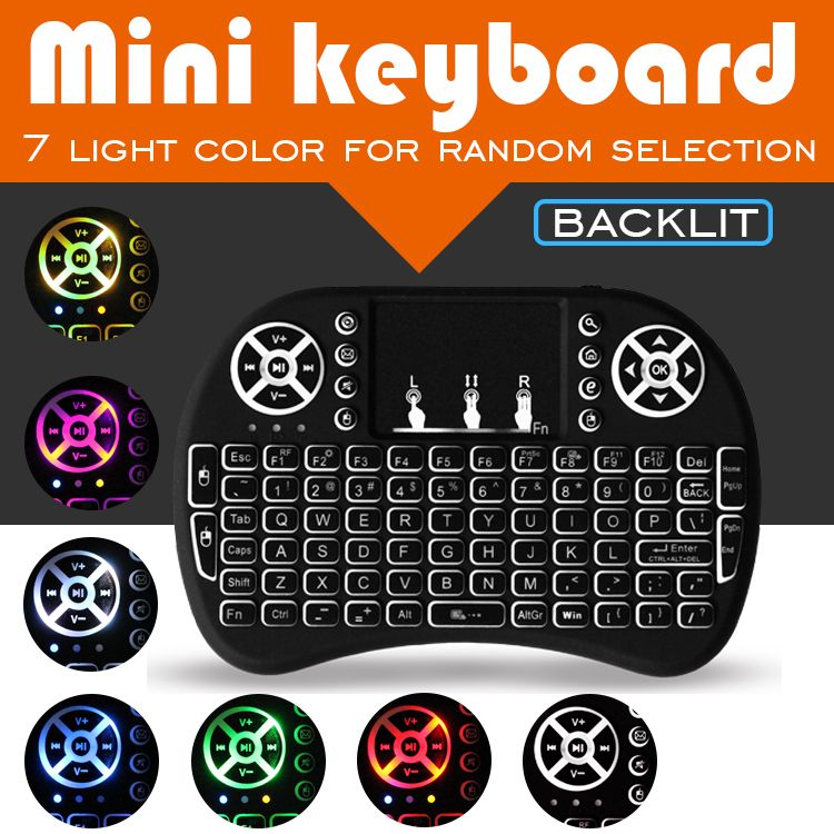 Großhandel Mini Wireless Keyboard 7 Farbe LED Backlit Air ...