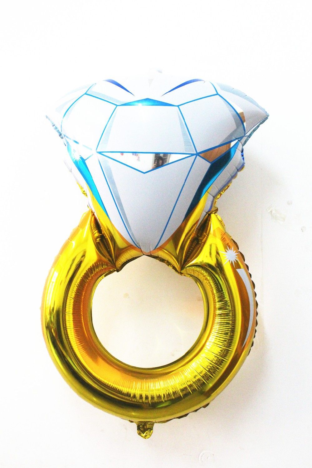 Wedding Balloons 5484cm Gold Diamond Ring Foil Balloons Wedding