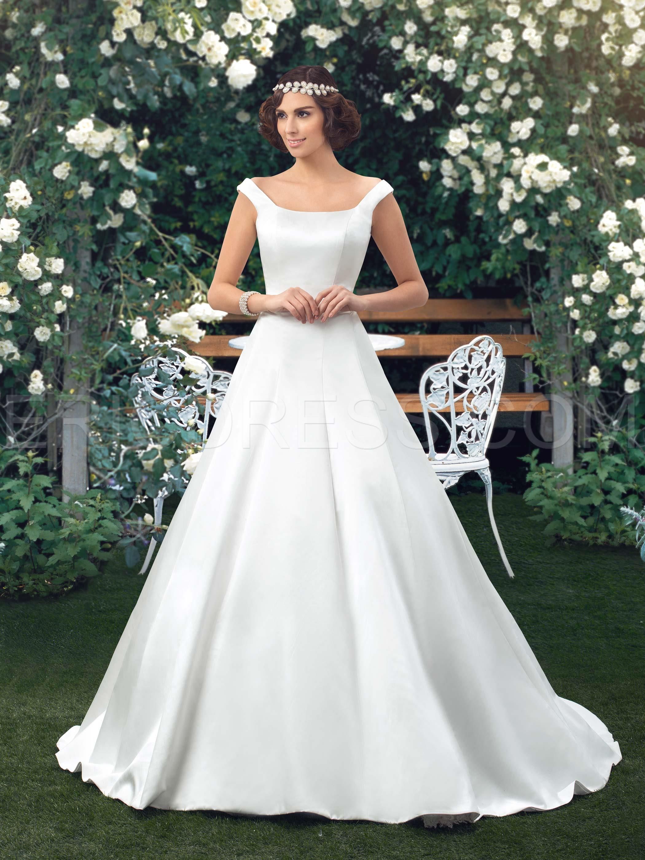 Discount Nwd23 2017 Fashionable Bride Simple Satin Wedding Dress Discount Nwd23 2017 Fashionable Bride Simple Satin Wedding Dress