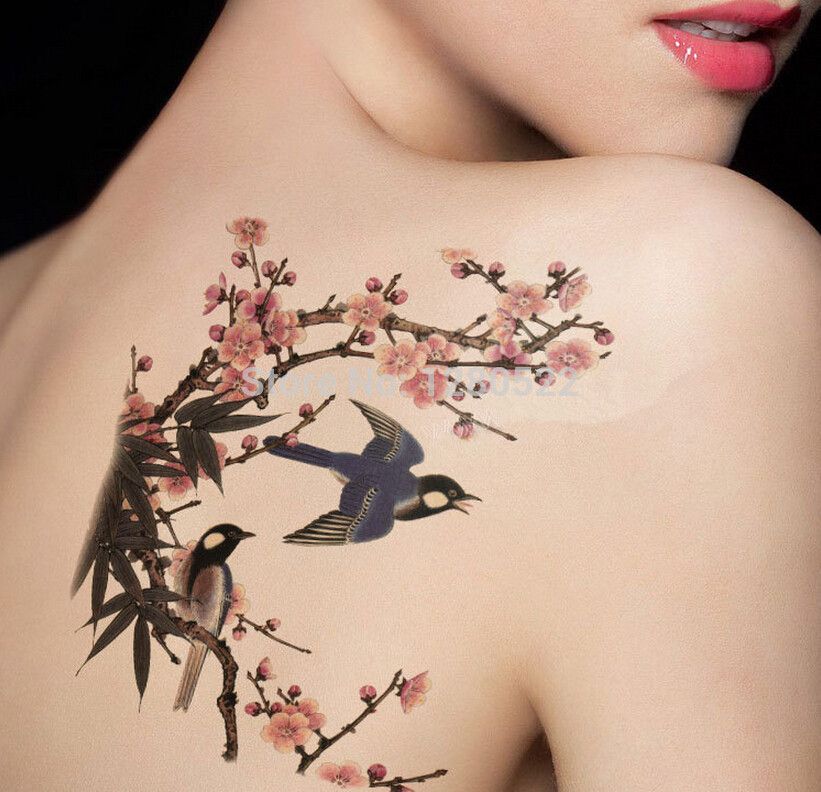 large temporary tattoo body art flower butterfly swallow large temporary tattoo body art flower butterfly swallow