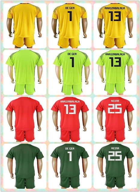customized uniforms kit 2018 world cup country jersey spain 1 de customized uniforms kit 2018 world cup country jersey spain 1 de gea 13 arrizabalaga 25 reina yellow red green goalkeeper 17 18 jerseys pique a iniesta