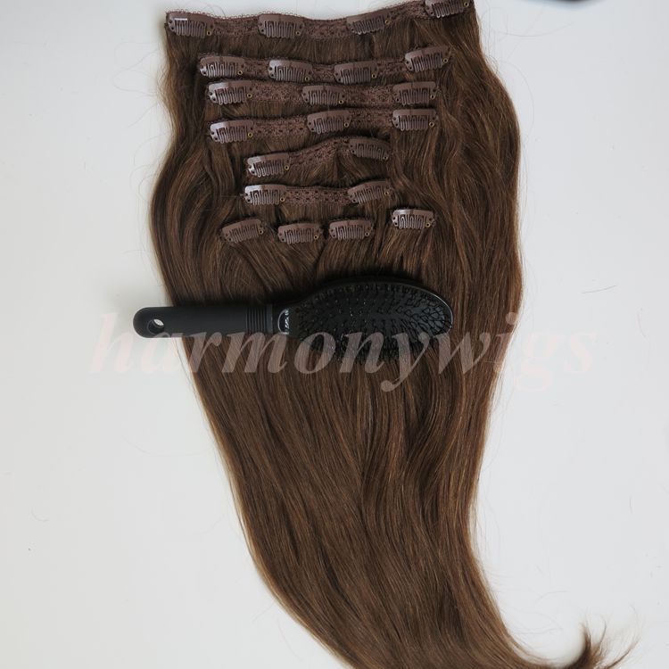 160g 20 22inch Brazilian Clip In Hair Extension 100 Humann Hair 6