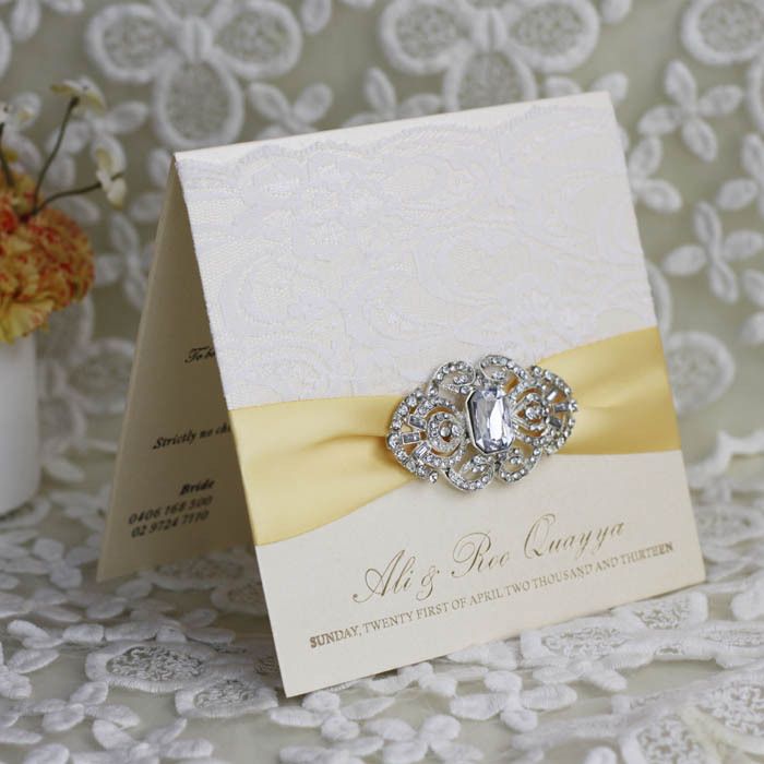 White Wedding Invitations Lace 2