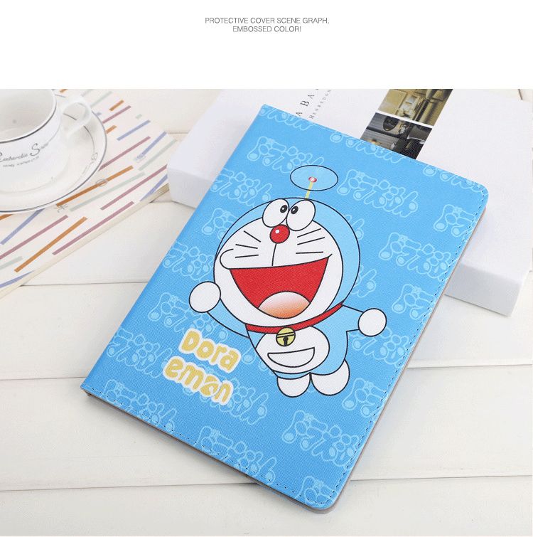 Case For Ipad 2 3 4 Cartoon Doraemon PU Leather Cover For Apple Ipad2