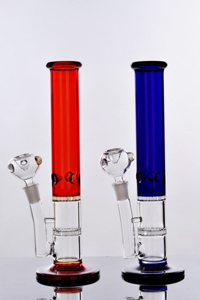 2021 Double Percolators Glass Bong Beaker Two Function Water