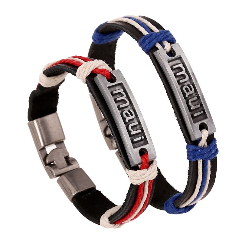 Hawaii Style Jewelry MAUI Alloy Retro Punk Leather Bracelets Hand Made