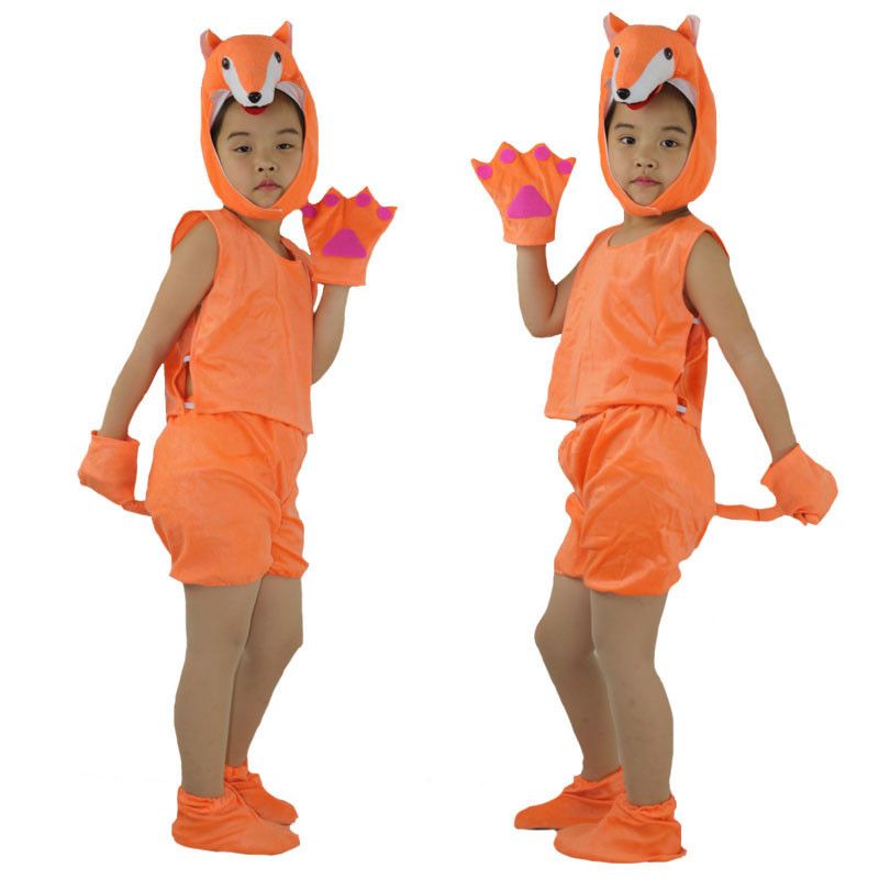 children orange fox short