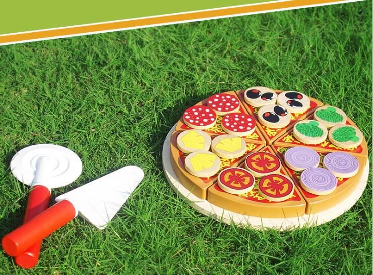 Wooden Toys Pretend Play And Dress Up Food Juguete Pizza Wooden Toys Pretend Play And Dress Up Food Juguete Pizza Kitchen Baby Classic Kids Gifts Playset Educational Toy