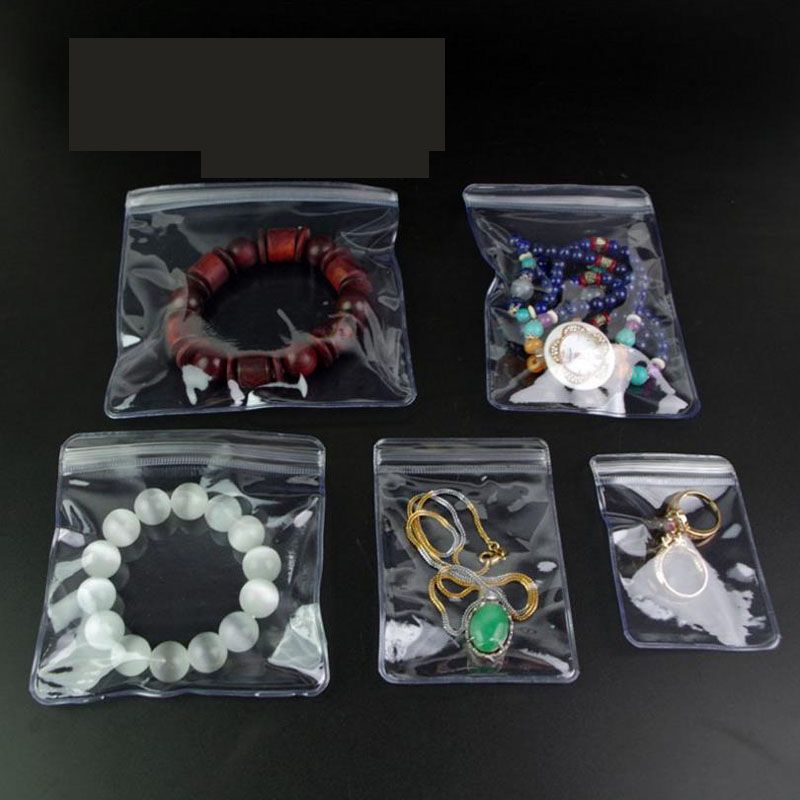 2021 Clear Plastic Jewelry Storage Bag Thick Transparent Package Pvc