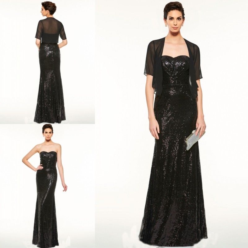Elegant Black Sequin Dresses