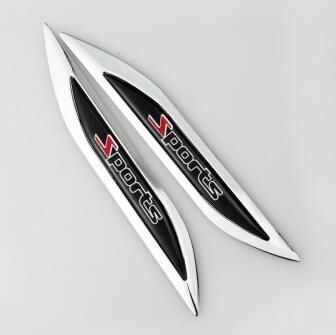2018 high quality new designed car styling sports knife edge metal
