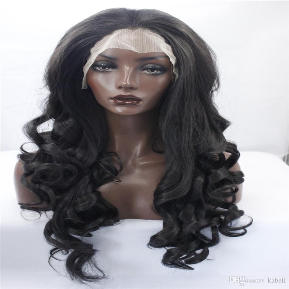 Großhandel Kabell Mode Perücke Lace Front Perücken Synthetische Haar Großhandel Kabell Mode Perücke Lace Front Perücken Synthetische Haar Welle Lace Front Perücken Mit Baby Haar Pre Gezupft Für Afroamerikaner Natürliche Farbe