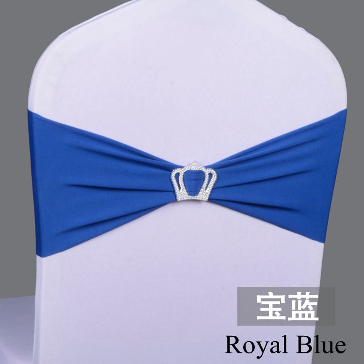 2019 Elastic Spandex Chair Bows With Princess Buckles Chair Sash