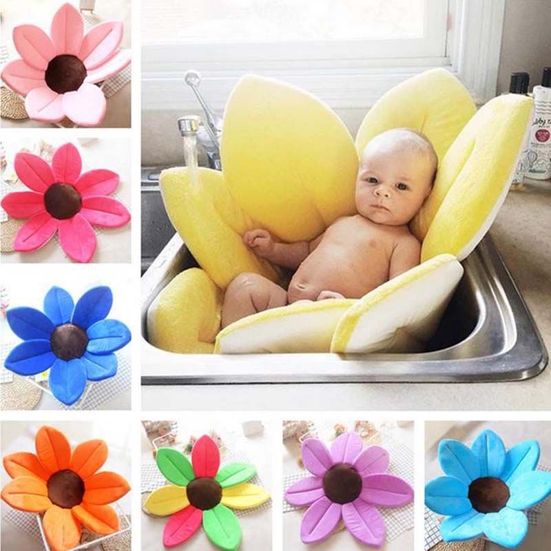 Acheter Pas Cher Nouveau Bebe Tapis De Baignoire Doux Colore Douche De Bebe Lotus Petale Fleur Tampons Baignoire Pour Bebe Pli En Peluche Nouveau Ne Tapis Antiderapants De Bain Du 22 02