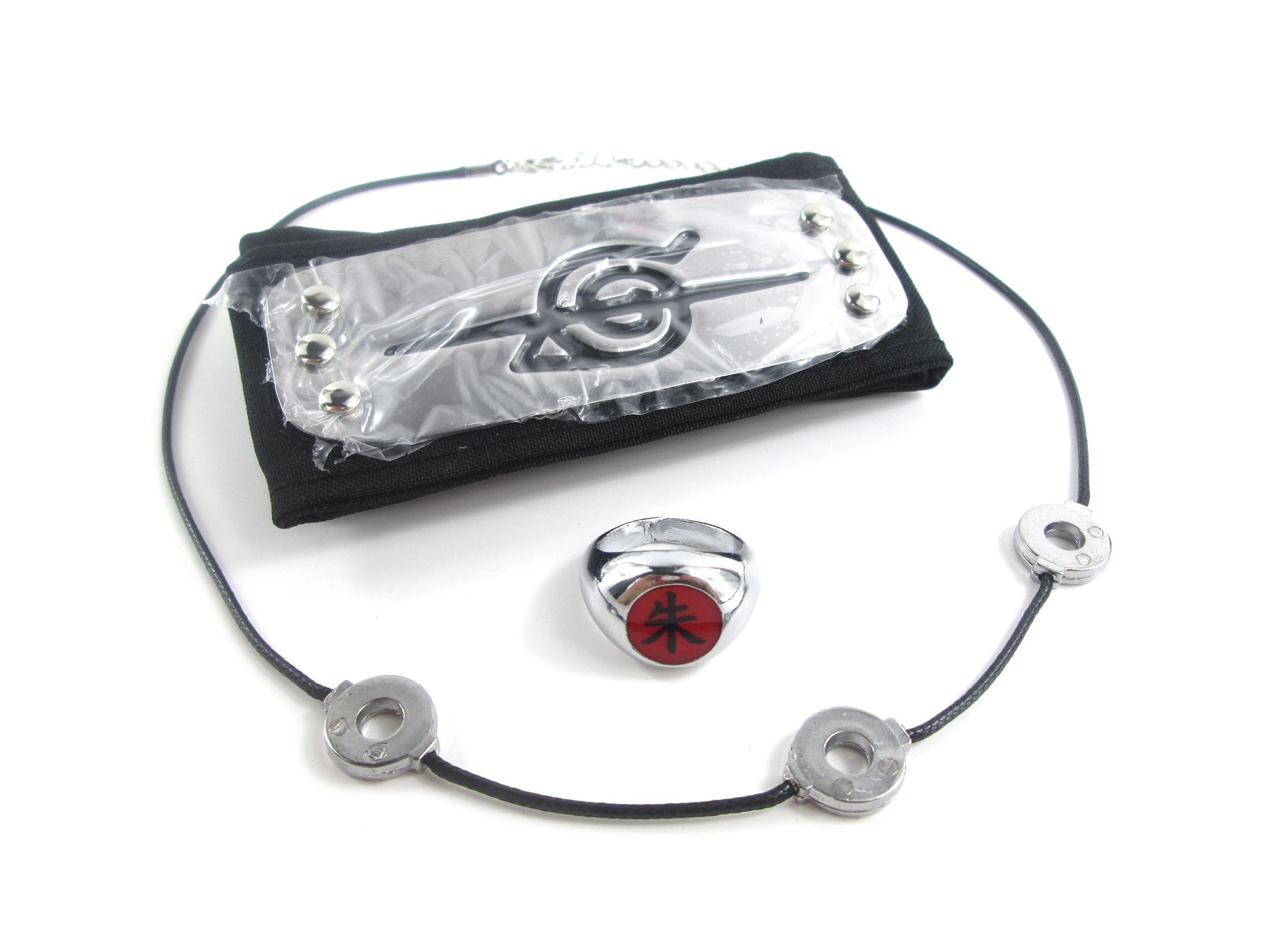 2018 Naruto Ninja Uchiha Itachi Akatsuki Headband+Necklace