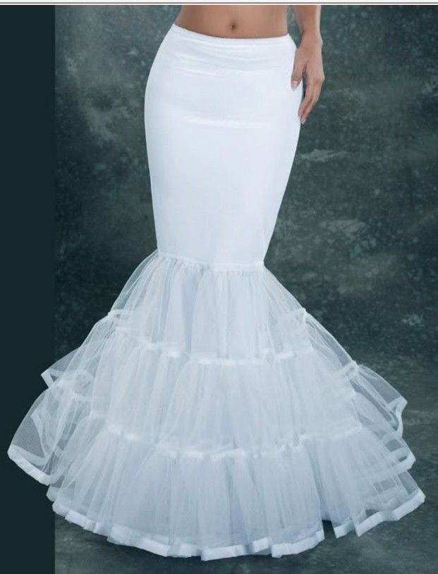 2014 Mermaid Bridal  Petticoat White Wedding  Dress  