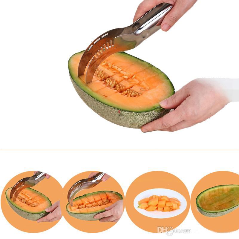 New SS watermelon slicer cutter kitchen tools gadgets Melon cutter knife fruit segmentation Watermelon Corer with color package