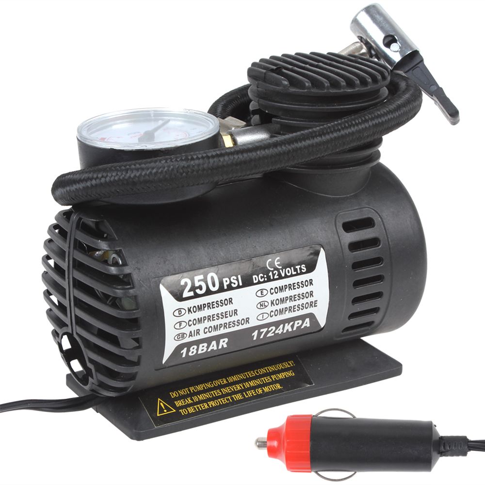 2020 Portable 12V 250PSI Electric Pump Air Compressor Tire Inflator For