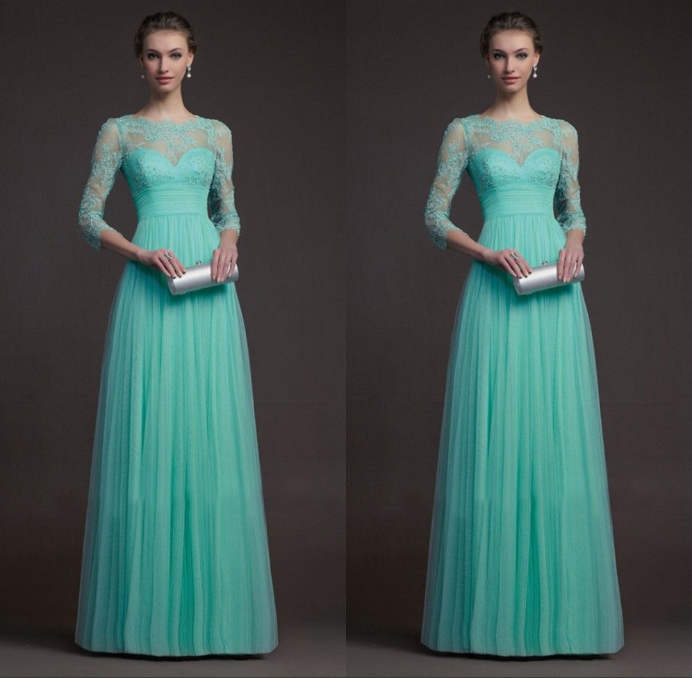 Long Turquoise Bridesmaid Dresses