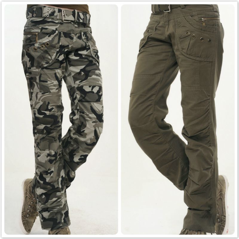 2019 Women'S Army Green Denim Uniform Camouflage Cargo Pants Ladies ...