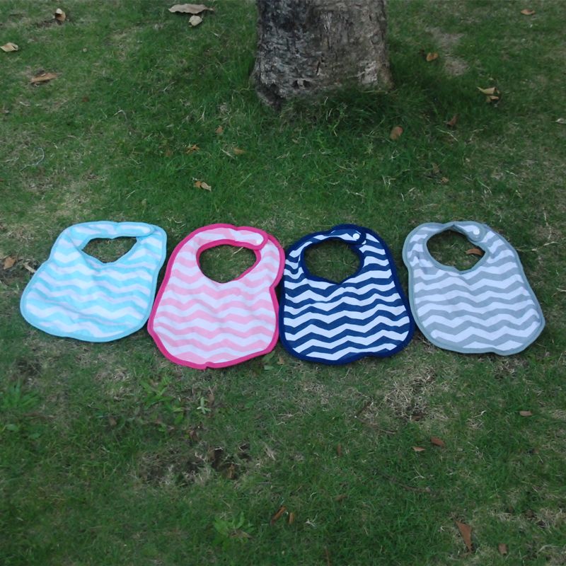 Hot Chevron Pattern Soft Comfortable Cotton Baby Bibs Infants Kids