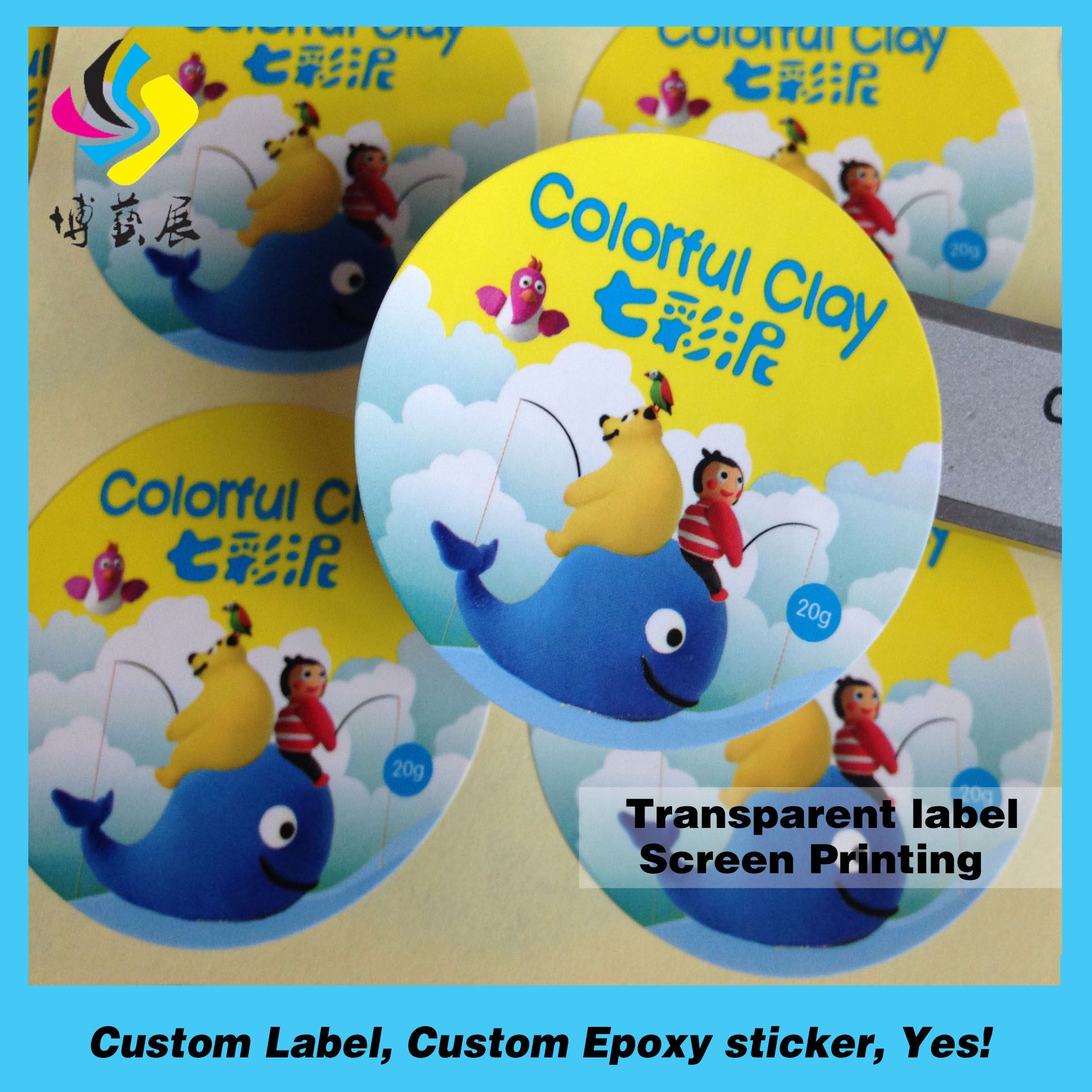 2018 Custom Logo Sticker Paper Adhesive Labels Printing Roll Easy Peel