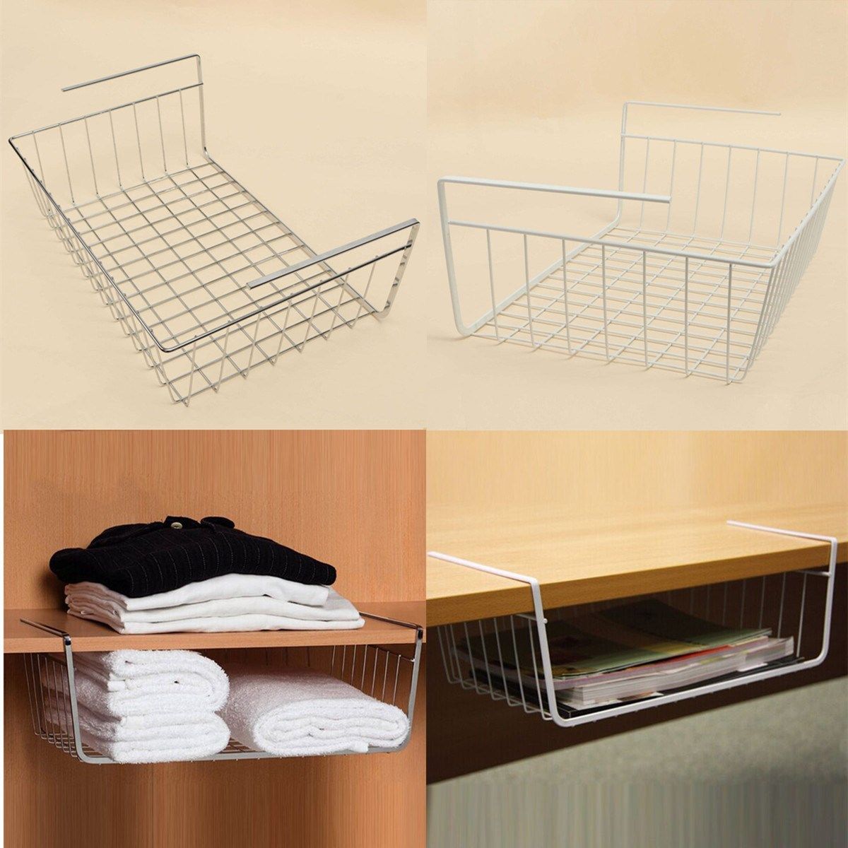Under Desk Storage Baskets Ideas