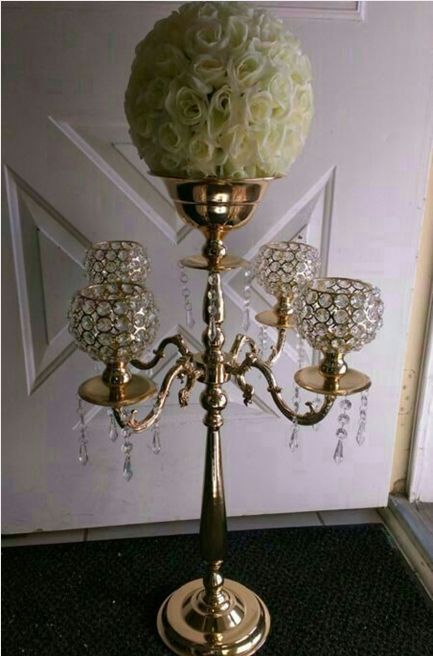 Use For Wedding Crystal Globe Candelabra 2der Centerpieces
