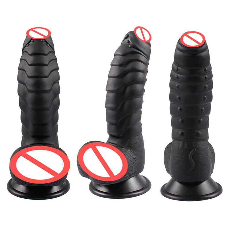 Súper realista Consolador de silicona suave Ventosa Masculino Pene Artificial Dick Mujer Masturbador Juguetes sexuales para adultos Consoladores para mujeres