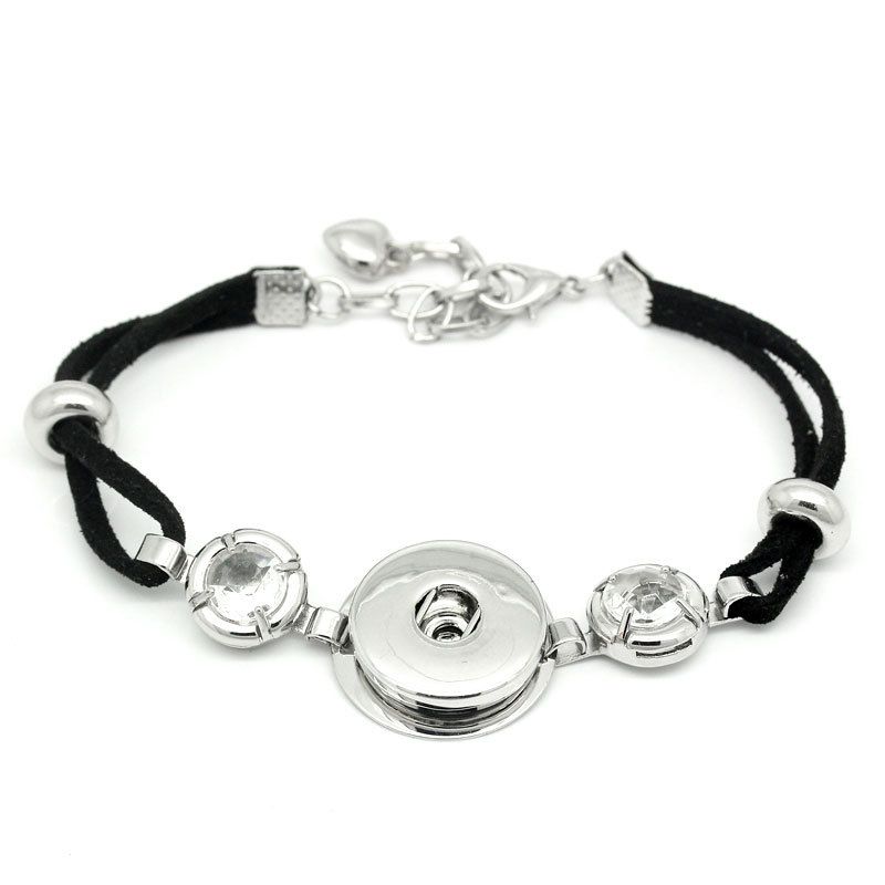 Vintage Snaps Bracelets Jewelry Silver Color 18mm Press Metal Ginger