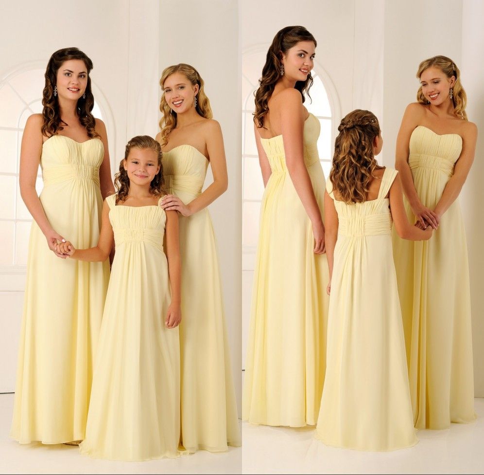 yellow jr bridesmaid dress