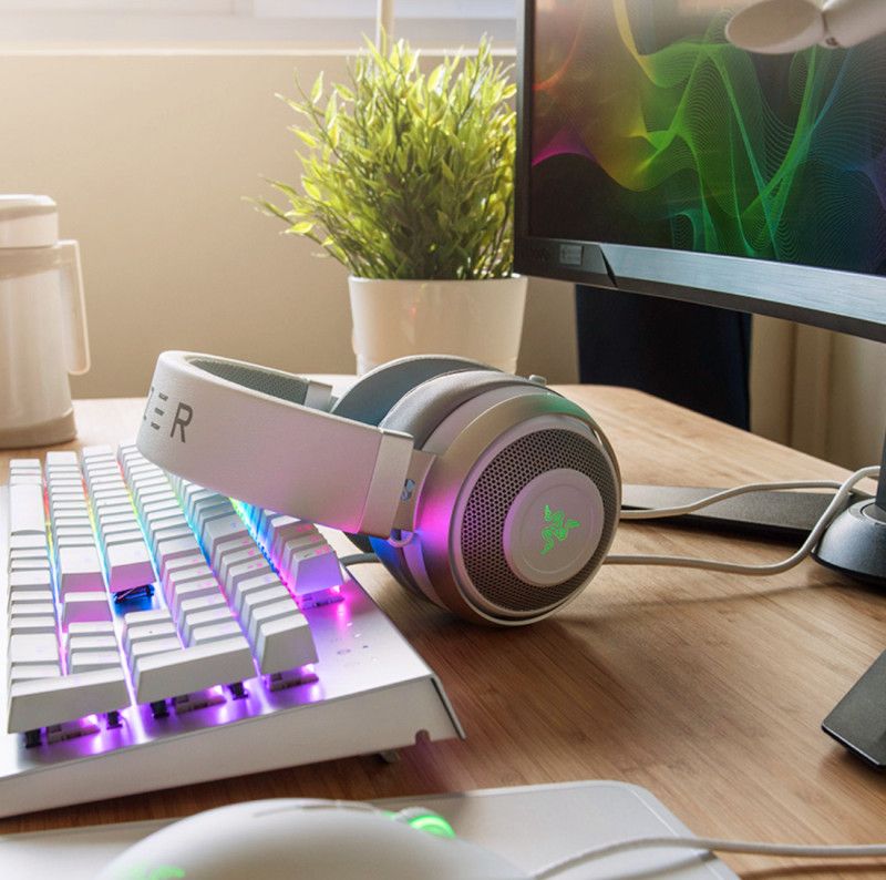 Authentischer Top Razer Kraken 7 1 V2 Chroma Mercury Gaming Kopfhorer Weiss Silber Professioneller Kabelgebundener Computerspielkopfhorer Von Jiangling0309 1 74 De Dhgate Com