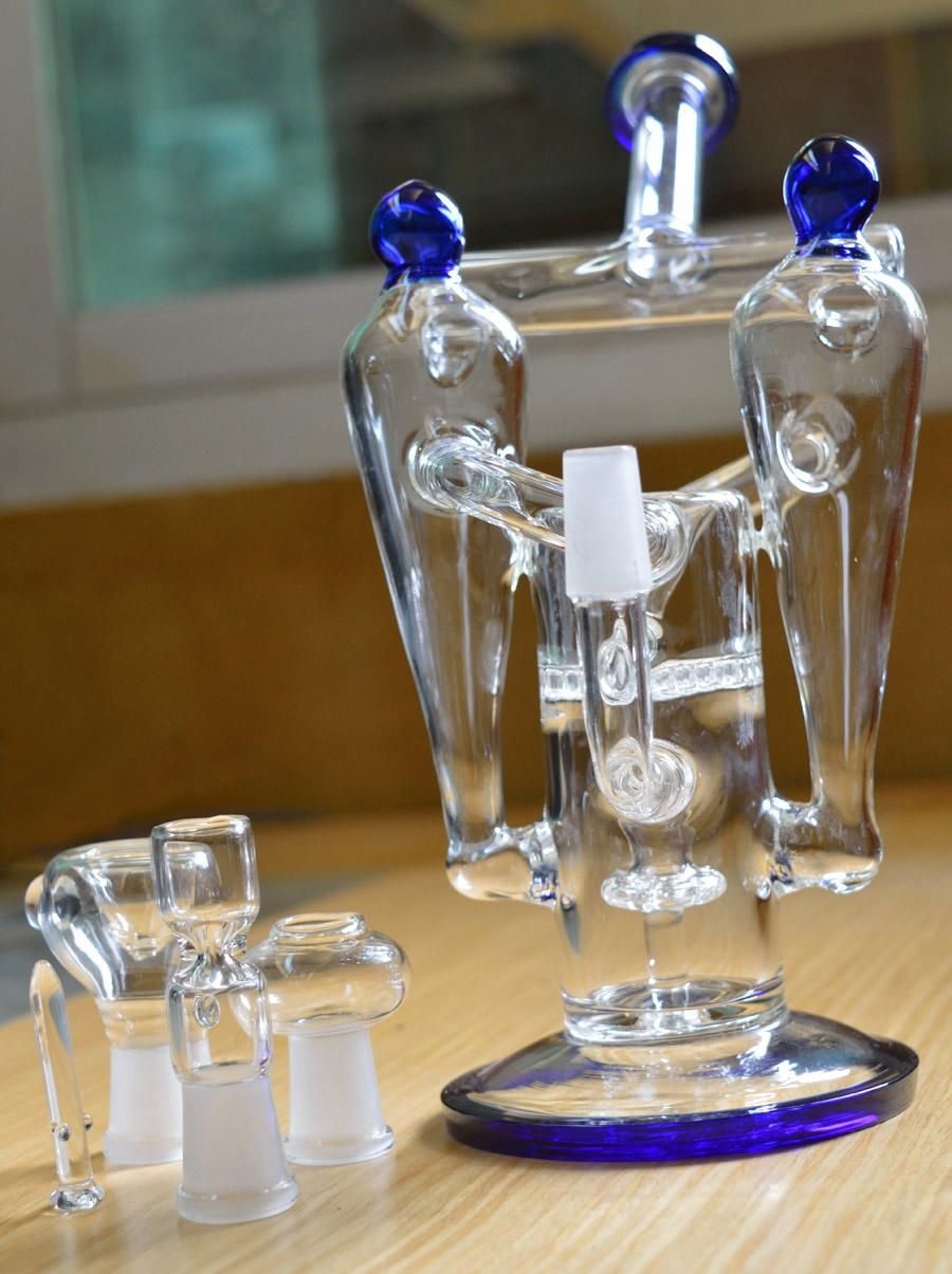 2020 Unique Exquisite Bongs New Style Glass Bong Double Chamber