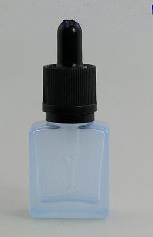 Weiße bereifte / glänzende 15ml 30ml eliquid Glas-Tropfflaschen für E-Saft quadratische Glasflaschen rechteckig grün lila blau