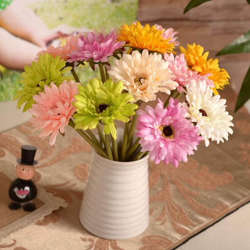 best quality gerbera real touch silk artificial flowers for