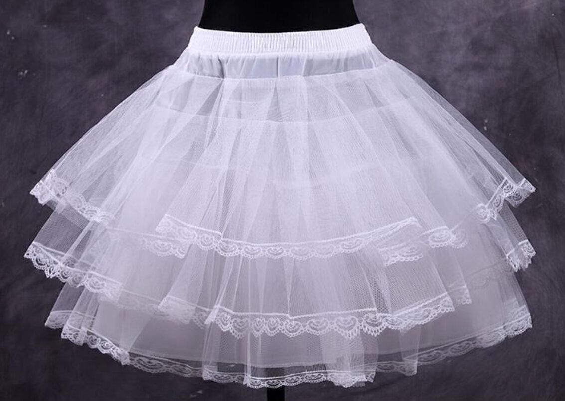 Acheter Pas Cher Blanc Pas Cher Blanc Robe De Bal Court Robe De Jupon