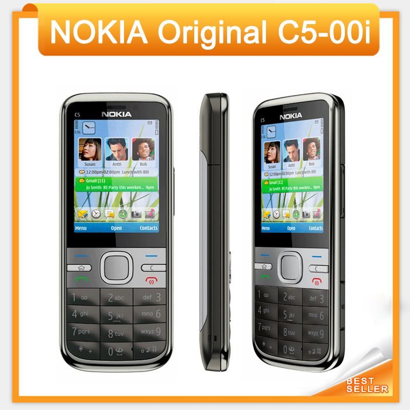 Original C5 UnlockedC5 00i Mobile Phone Camera 3.2MP / 5MP GPS