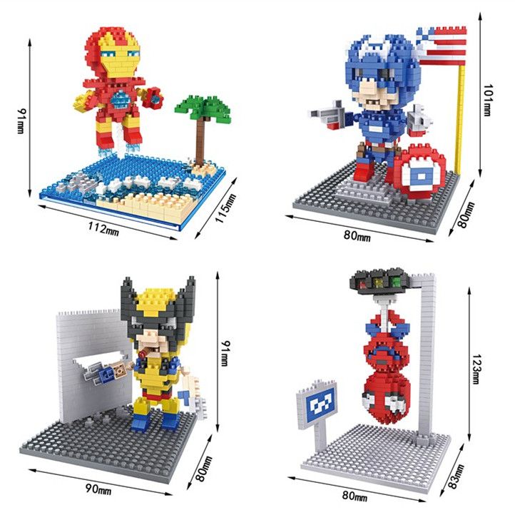 hsanhe-micro-blocks-super-hero-ironman-3d