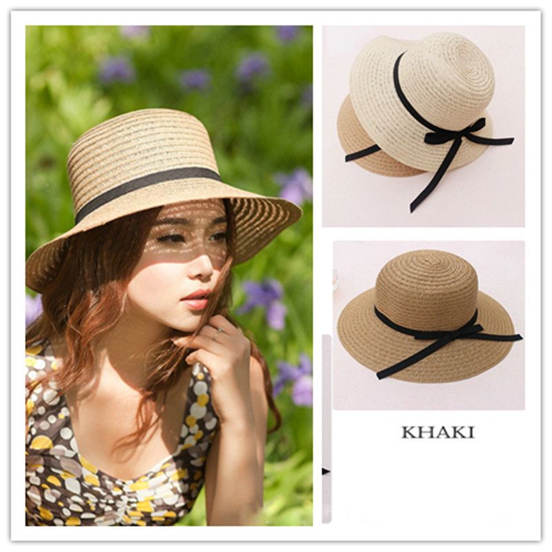 UV Hat Wide Birmmed Fishing Bowknot Womens Sun Hats Wide Brim Graceful