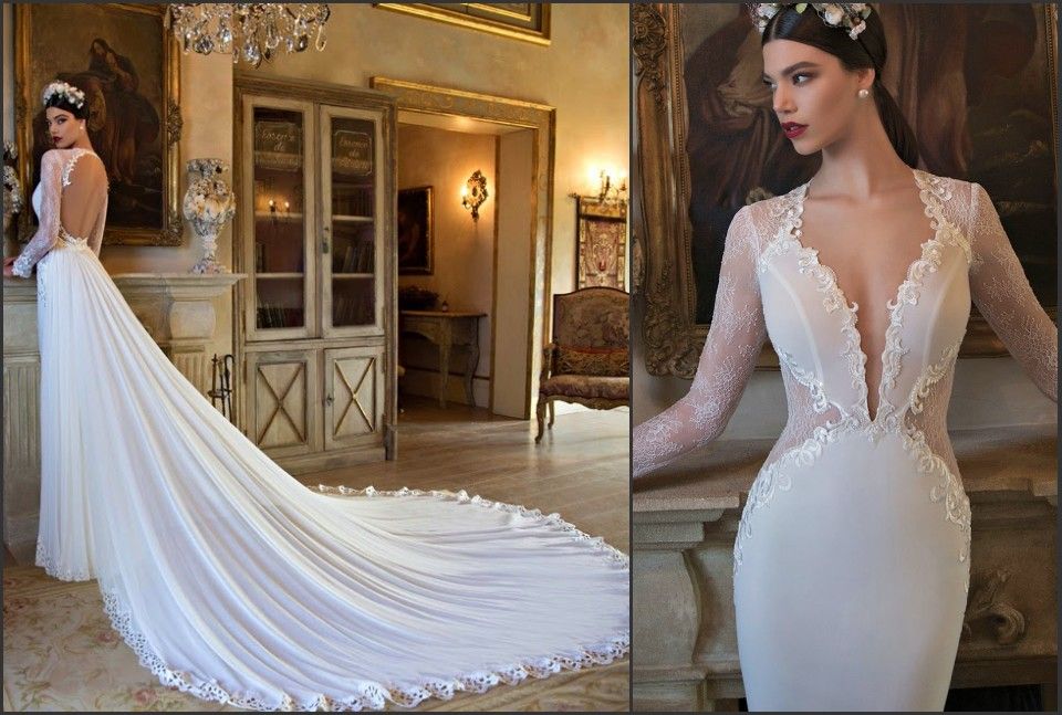 2015 Berta Bridal Fashion White Wedding Gowns With Detachable Long ...